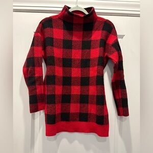 Buffalo Plaid Red and Black Women's Sweater